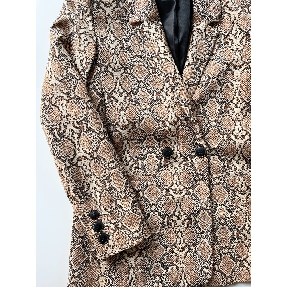 Anine Bing Madeline Blazer In Python Size Xs - image 7